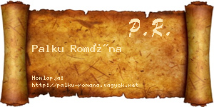 Palku Romána névjegykártya